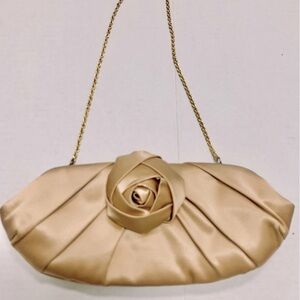 Franchi Rosette gold handbag